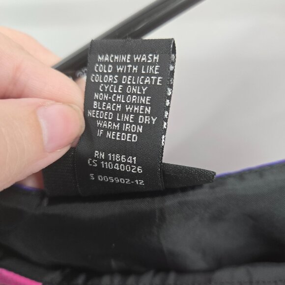 Lane Bryant Black Bright Purple Pink Floral Lined Midi Fit and Flare Dress 16 - Picture 6 of 6